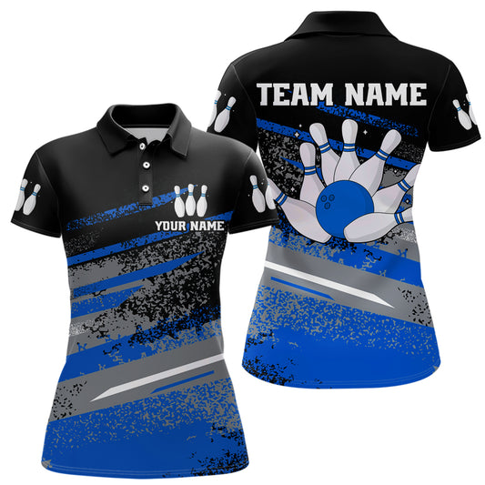 Personalized Women's Bowling Jersey Polo Bowling Team Shirts Bowlwing Gifts QZT501