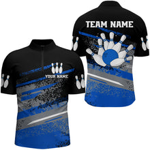 Load image into Gallery viewer, Personalized Men's Bowling Jersey Quarter Zip Bowling Team Shirts Bowling Gifts QZT501