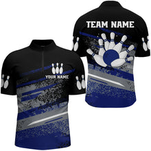 Load image into Gallery viewer, Personalized Men's Bowling Jersey Quarter Zip Bowling Team Shirts Bowling Gifts QZT501