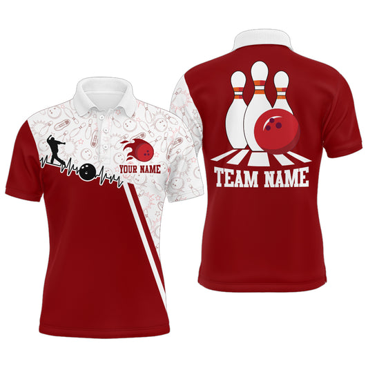 Men's Bowling Shirt Personalized Camo Bowling Jersey Polo  Bowling Shirt QZT419