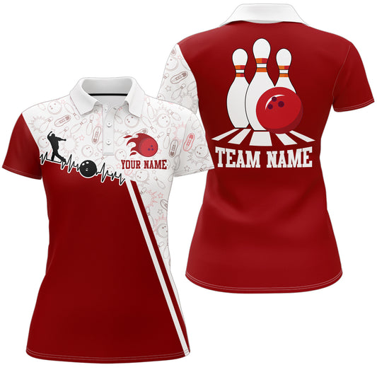 Women's Bowling Shirt Personalized Camo Bowling Jersey Polo Bowling Shirt QZT419