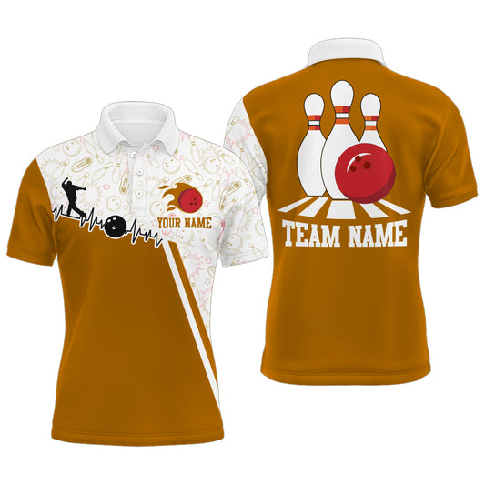 Men's Bowling Shirt Personalized Camo Bowling Jersey Polo  Bowling Shirt QZT419