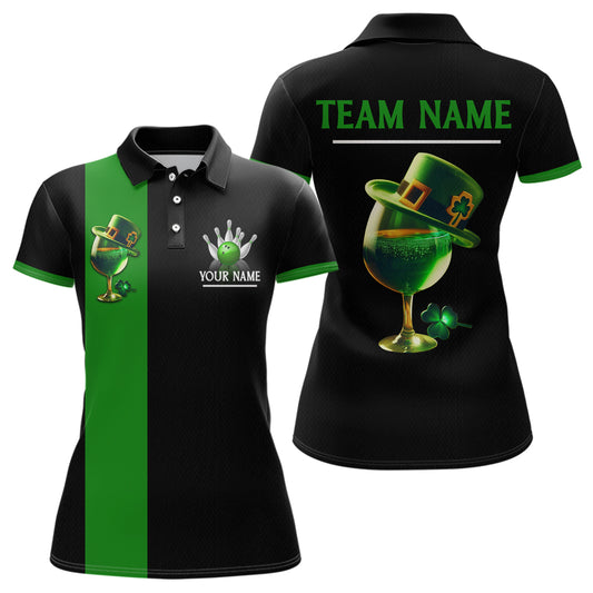 Green Bowling Shirt Custom St Patrick Day for Men Women Polo Bowling Jersey QZT622