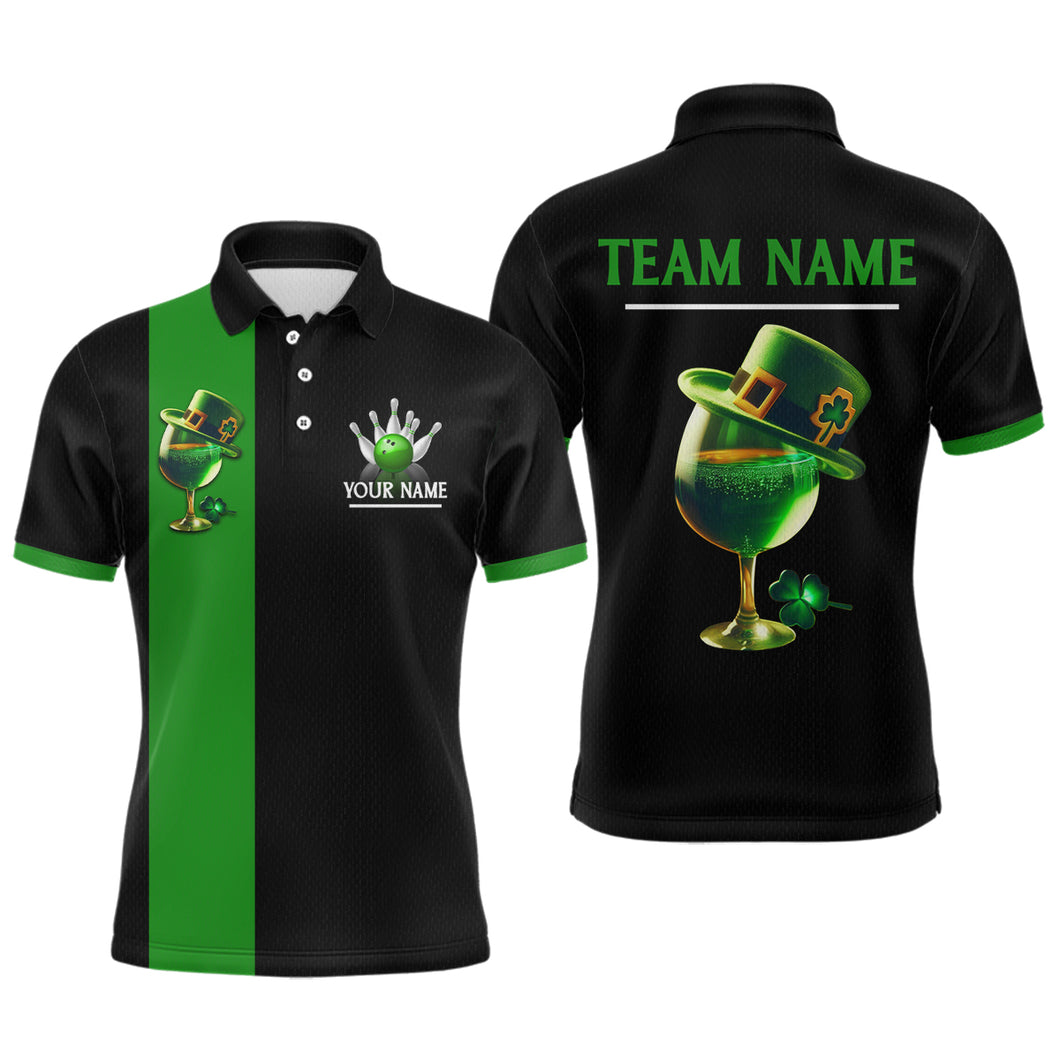 Green Bowling Shirt Custom St Patrick Day for Men Women Polo Bowling Jersey QZT622
