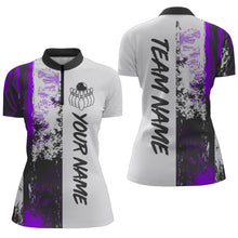 Load image into Gallery viewer, Camo 3D Bowling Shirts Women Custom Bowling Team Jersey Quarter Zip Multicolor QZT469