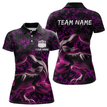 Load image into Gallery viewer, Custom Purple Bowling Shirt Sauropod Bowling Jersey Quarter Zip Bowling League QZT632