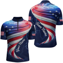 Load image into Gallery viewer, American Bowling Shirt for Men Women Custom Quarter-Zip Bowling Team League QZT616
