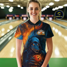 Load image into Gallery viewer, Custom Alligator Bowling Team Shirt Unisex Bowling Jersey for Women Polo &amp; 1/4-Zip QZT754