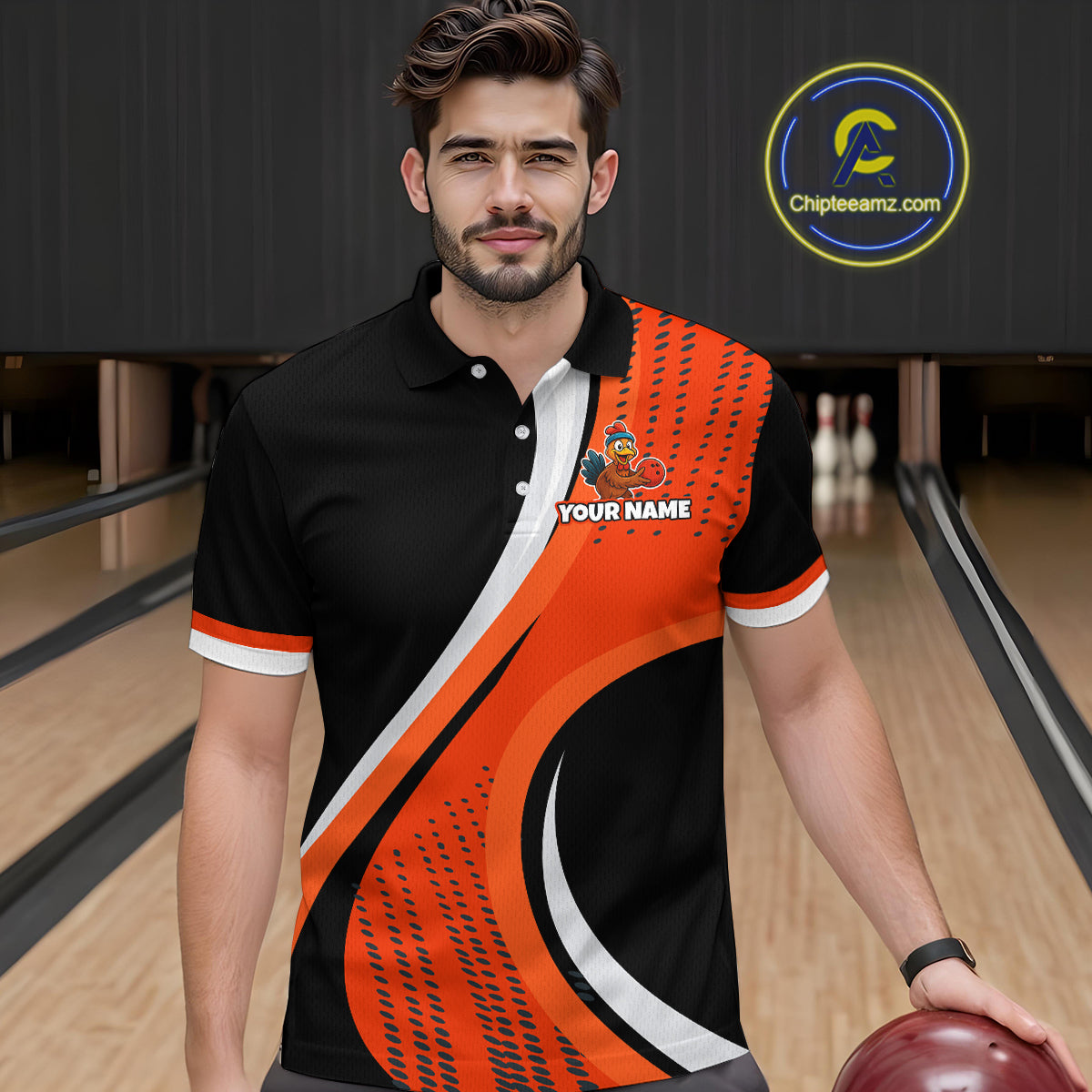 Custom Funny Turkey Bowling Team Shirt Unisex for Men Polo & Quarter-Zip Bowling Outfit QZT756