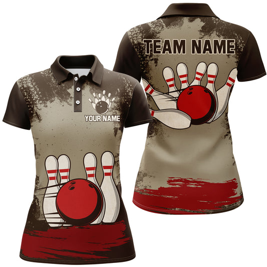 Personalized Bowling Team Shirts Multicolor Women's Bowling Shirt Polo Bowling Gifts QZT490