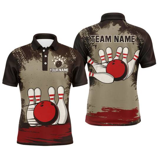Personalized Bowling Team Shirts Multicolor Men's Bowling Shirt Polo Bowling Gifts QZT490