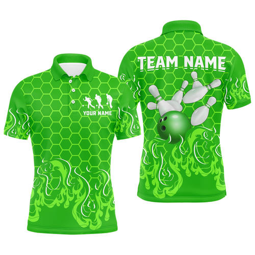 Personalized Polo Shirt for Bowlers, Bowling Shirt for Men Bowling Team League QZT406