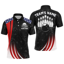 Load image into Gallery viewer, Bowling Shirt American Camo Bowling Jersey Customized for Men Polo Bowling Team League QZT262