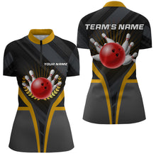 Load image into Gallery viewer, Custom Bowling Shirt for Men and Women Bowling Jersey Bowling Team League Polo &amp; Quarter-Zip Shirt QZT5