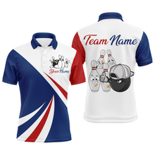 Load image into Gallery viewer, Bowling Shirts Camo US Flag Bowling Polo Zip Bowling Team League for Men QZT416