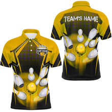 Load image into Gallery viewer, Personalized Bowling Shirts for Men Polo 3D Bowling Team League Bowling Gifts QZT423