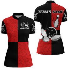 Load image into Gallery viewer, Quarter Zip Bowling Shirts Customized for Women Bowling Jersey Bowling Team League QZT425