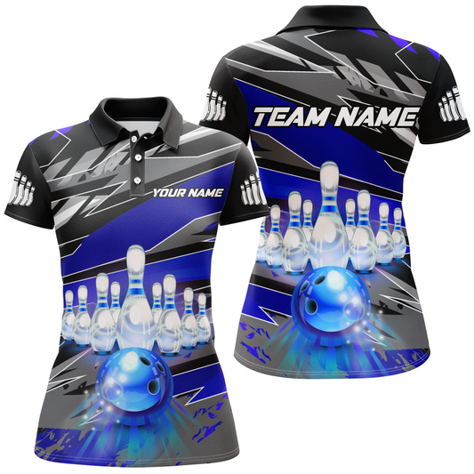 Personalized Bowling Shirt for Women Bowling Jersey with Name Team Name Polo Shirt Unisex QZT267