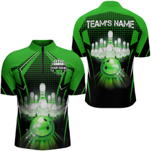 Load image into Gallery viewer, Custom Quarter-Zip Bowling Shirt Men Bowling Team Jersey QZT59