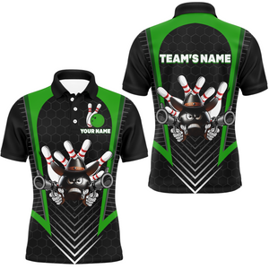 Custom Bowling Shirt for Men Bowling Jersey Bowling Team League Polo Shirt QZT106