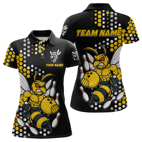 Custom Funny Bee Bowling Team Shirt Bowling Jersey for Women Bowling Outfit Gifts QZT721