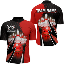 Load image into Gallery viewer, Personalized Bowling Shirts for Men 1/4 Zip Bowling Team Jersey QZT440