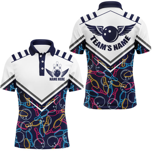 Custom Bowling Shirt for Men Bowling Jersey Bowling Team League Polo Shirt QZT30