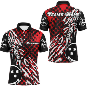 Personalized 3D Men's Bowling Team Jersey Bowling Shirt American Bowling Polo Shirt QZT43-8