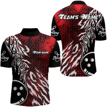 Load image into Gallery viewer, Personalized 3D Men's Bowling Team Jersey Bowling Shirt American Bowling Quarter-Zip Shirt QZT43-8