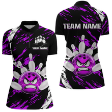 Load image into Gallery viewer, Women's Bowling Shirt Custom Bowling Jersey 1/4 Zip Bowling Multicolor Team Shirts QZT483
