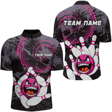 Load image into Gallery viewer, Personalized Bowling Shirts for Men 1/4 Zip Camo Bowling Jersey Bowling Uniform QZT446