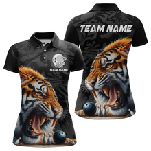 Load image into Gallery viewer, Custom Tiger Bowling Shirt Tiger Bowling Team League Unisex Quarter-Zip Bowling Outfit QZT638