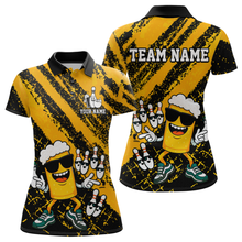 Load image into Gallery viewer, Custom Funny Beer Bowling Shirt Team Bowling League Jersey for Women Polo &amp; 1/4-Zip QZT759