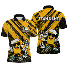 Load image into Gallery viewer, Custom Funny Beer Bowling Shirt Team Bowling League Jersey for Men Polo &amp; 1/4-Zip QZT759