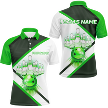 Load image into Gallery viewer, Custom Bowling Shirt for Men, Personalized Bowling Jersey, Men&#39;s Bowling Polo Shirt QZT41