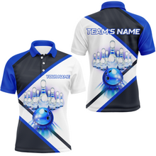 Load image into Gallery viewer, Custom Bowling Shirt for Men, Personalized Bowling Jersey, Men&#39;s Bowling Polo Shirt QZT41