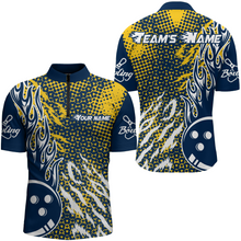 Load image into Gallery viewer, Personalized 3D Men's Bowling Team Jersey Bowling Shirt American Bowling Quarter-Zip Shirt QZT43-8