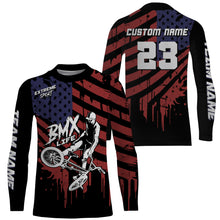 Load image into Gallery viewer, American Flag Bicycle Motocross Jersey upf30+ Patriotic BMX Racing Adult &amp; Kid BMX Jersey| LUT07