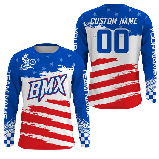 American Bicycle Jersey UPF30+ Patriotic BMX Racing Off-Road Adult&Kid BMX Life Jersey| LUT09