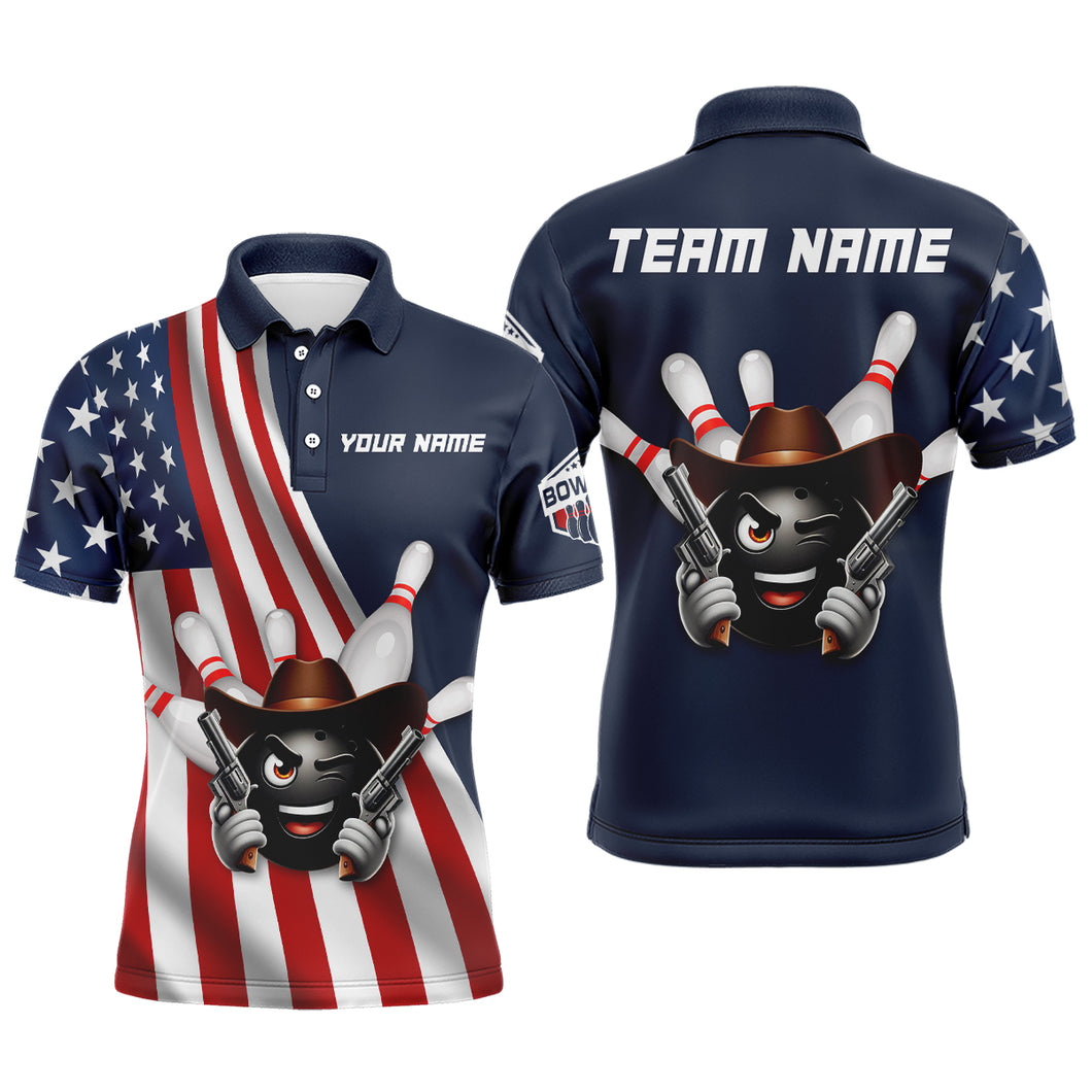 Custom Bowling Shirt for Men Bowling Jersey Bowling Team League Polo Shirt QZT73