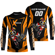 Load image into Gallery viewer, Extreme Dirt Bike Jersey Orange UPF30+ Custom Kid Men Women Motocross Riding Shirt Off-Road Jersey PDT669