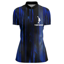 Load image into Gallery viewer, Custom Bowling Shirt Women Blue 3D Bowling Jersey Team League Personalized Bowling 1/4 Zip Shirt BDT308