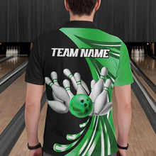 Load image into Gallery viewer, Personalized Green Bowling Team Jersey For Men &amp; Women Custom Bowling Polo Shirt BDT457