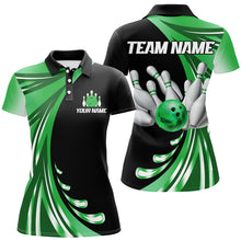 Load image into Gallery viewer, Personalized Green Bowling Team Jersey For Men &amp; Women Custom Bowling Polo Shirt BDT457