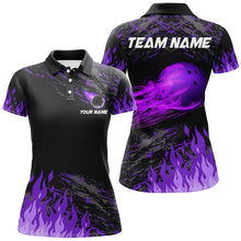 Load image into Gallery viewer, Purple Flame Bowling Polo Shirts Men And Women Custom Bowling Team Jersey Unisex Uniform Bowlers BDT523