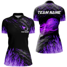 Load image into Gallery viewer, Purple Flame Bowling Shirts Men And Women Custom Bowling Team Jersey Unisex Uniform Bowlers BDT523