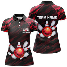 Load image into Gallery viewer, Personalized Red Camo Bowling Polo Shirts Unisex Bowling Team Jersey Men Women BDT485