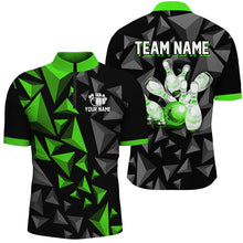 Load image into Gallery viewer, Custom 1/4 Zip Shirts For Men And Women Green Bowling Team League Jersey Bowler BDT500