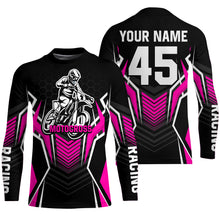 Load image into Gallery viewer, Pink Motocross Jersey Men Women Kid Upf30+ Custom Dirt Bike Shirt Off-Road Jersey Boys Girls PDT668