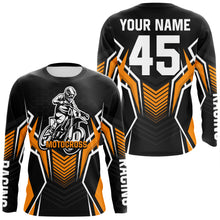 Load image into Gallery viewer, Orange Motocross Jersey Men Women Kid Upf30+ Custom Dirt Bike Shirt Off-Road Jersey Boys Girls PDT668